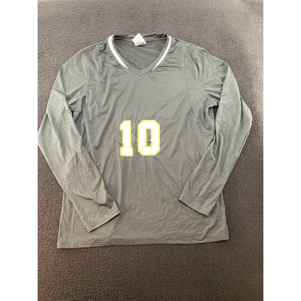 Alleson Athletic Womens Long Sleeve Volleyball Jersey‎ Number 10 Black L